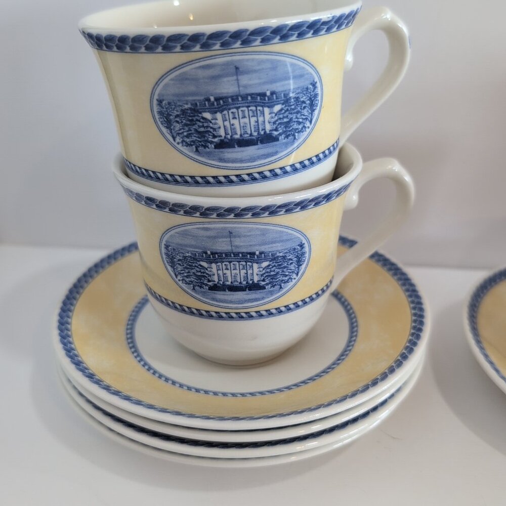 Set Of 5 Churchill American Heritage Millennium Collection Cups & Saucers VTG - Picture 5 of 7